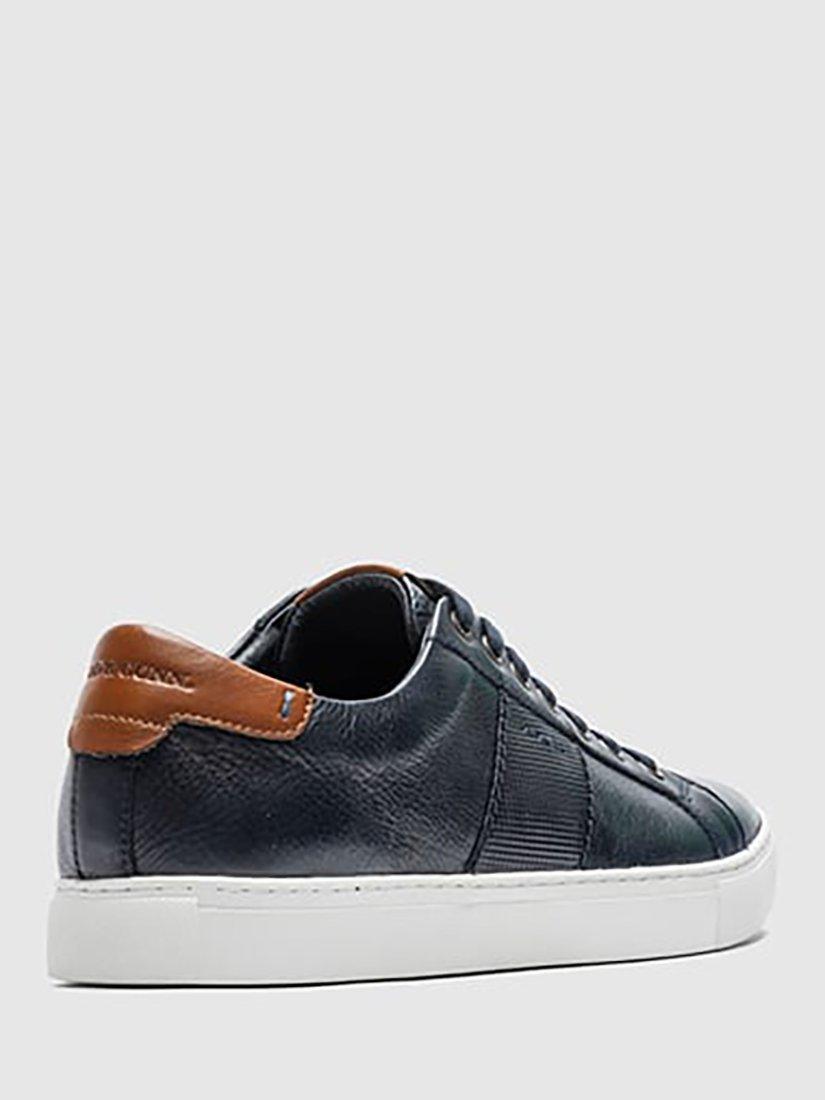 Product image 10 of 10, which shows Rodd & Gunn Endeavour Cruise Leather Trainers, Navy, 6