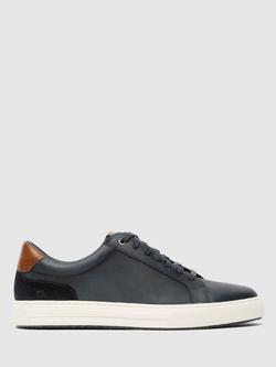 Rodd & Gunn Transit Leather Lace Up Trainers, Sea