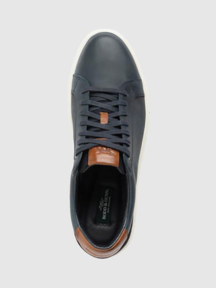 Product image 6 of 10, which shows Rodd & Gunn Transit Leather Lace Up Trainers, Sea, 6