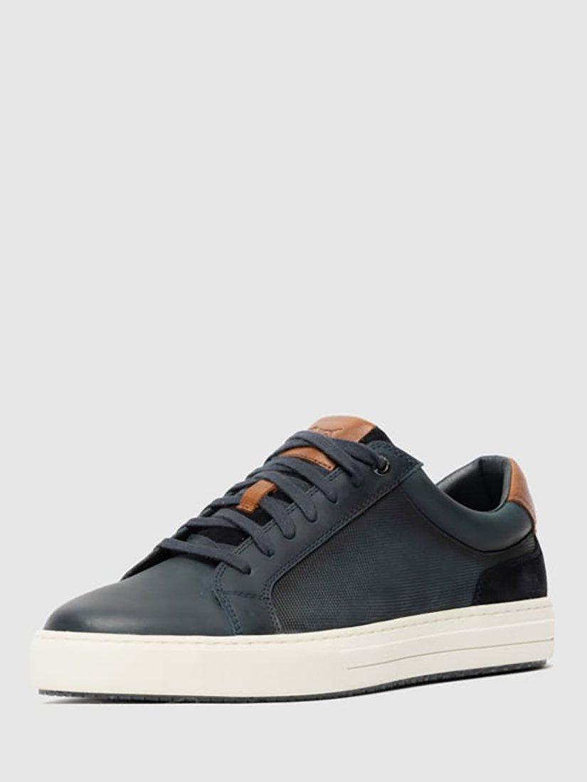 Product image 9 of 10, which shows Rodd & Gunn Transit Leather Lace Up Trainers, Sea, 6