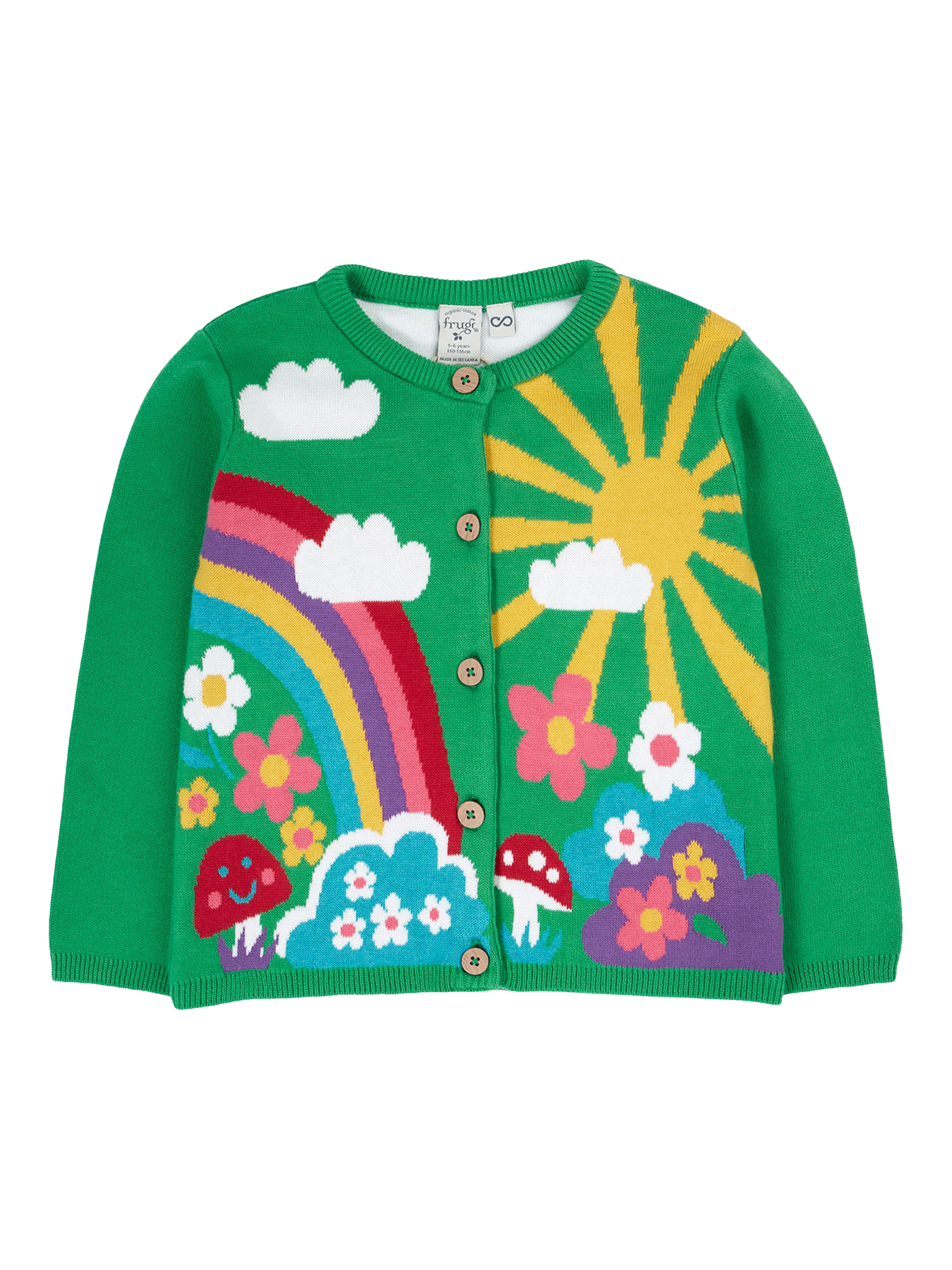 Frugi Kids' Corin Knitted Cotton Cardigan