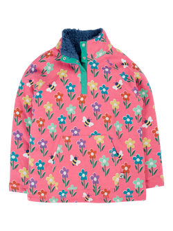 Frugi Kids' Snuggle Cotton Fleece, Tulip Fun Flowers