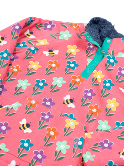 Frugi Kids' Snuggle Cotton Fleece - view 2, Tulip Fun Flowers