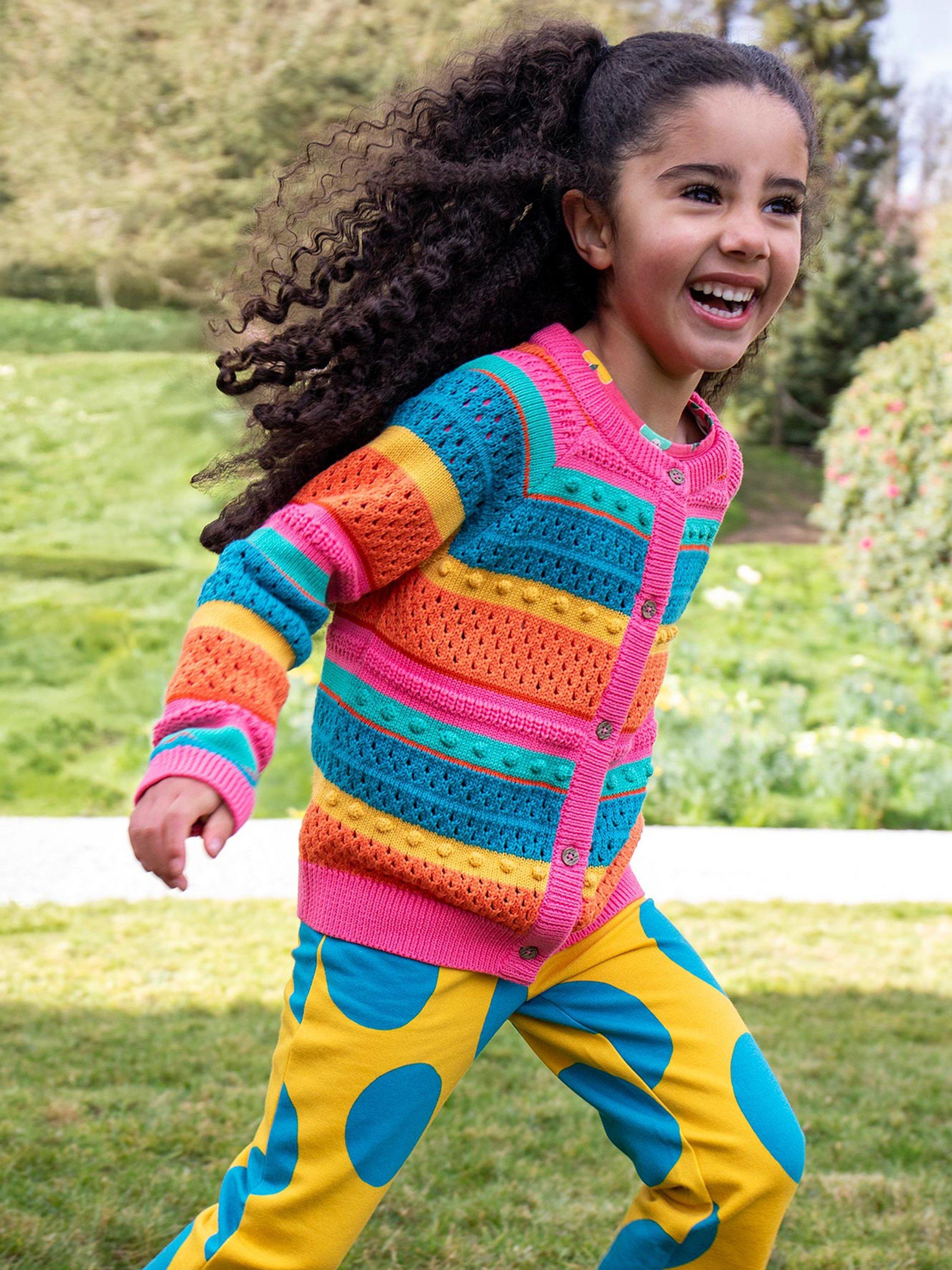 Product image 2 of 5, which shows Frugi Kids' Cosy Flared Leggings, Super Spot, 2-3 years