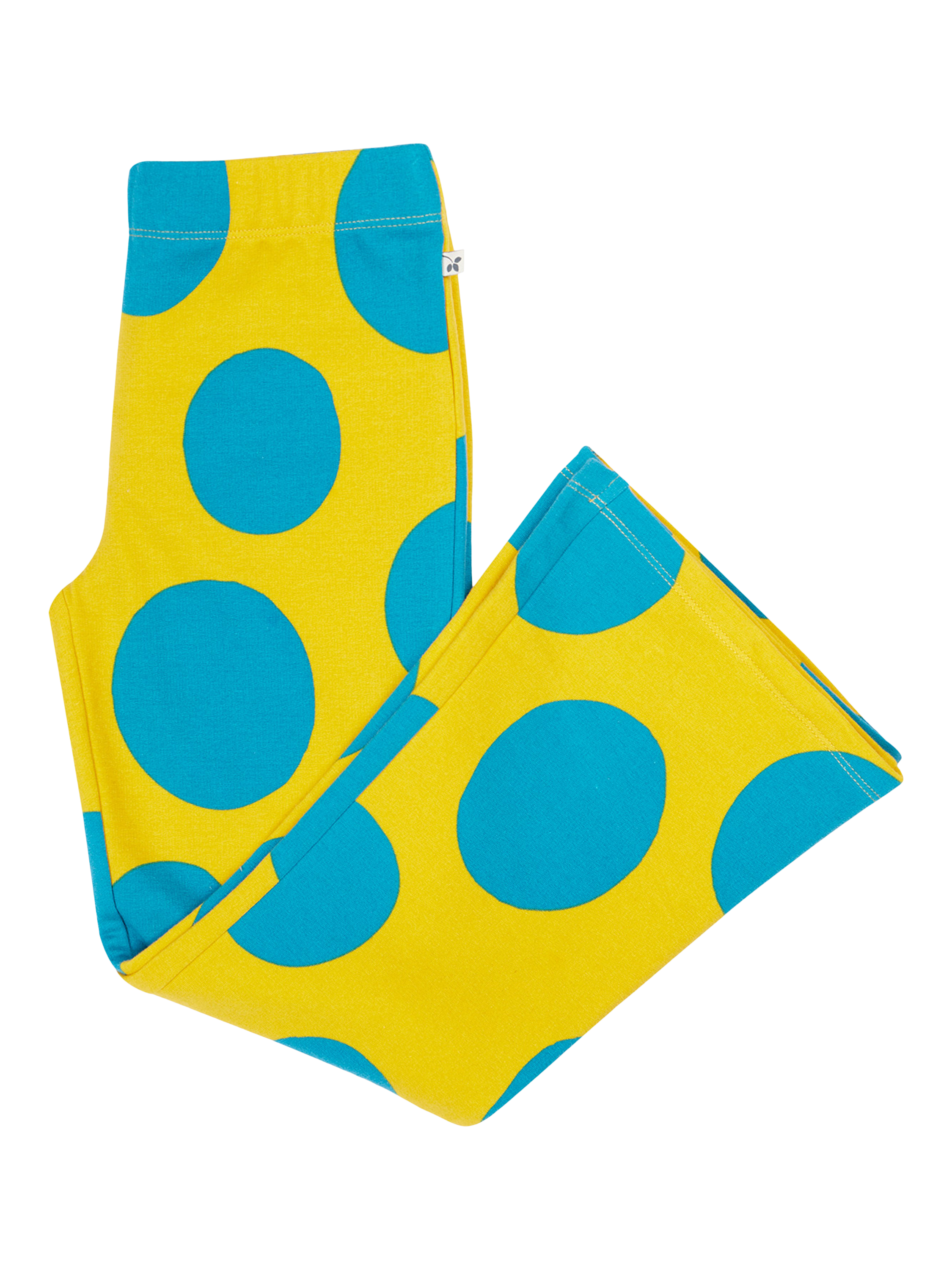 Product image 3 of 5, which shows Frugi Kids' Cosy Flared Leggings, Super Spot, 2-3 years