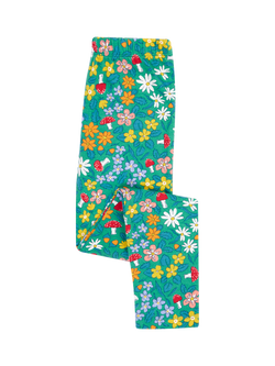 Frugi Kids' Libby Leaves Print Cotton Leggings, Wild Woods