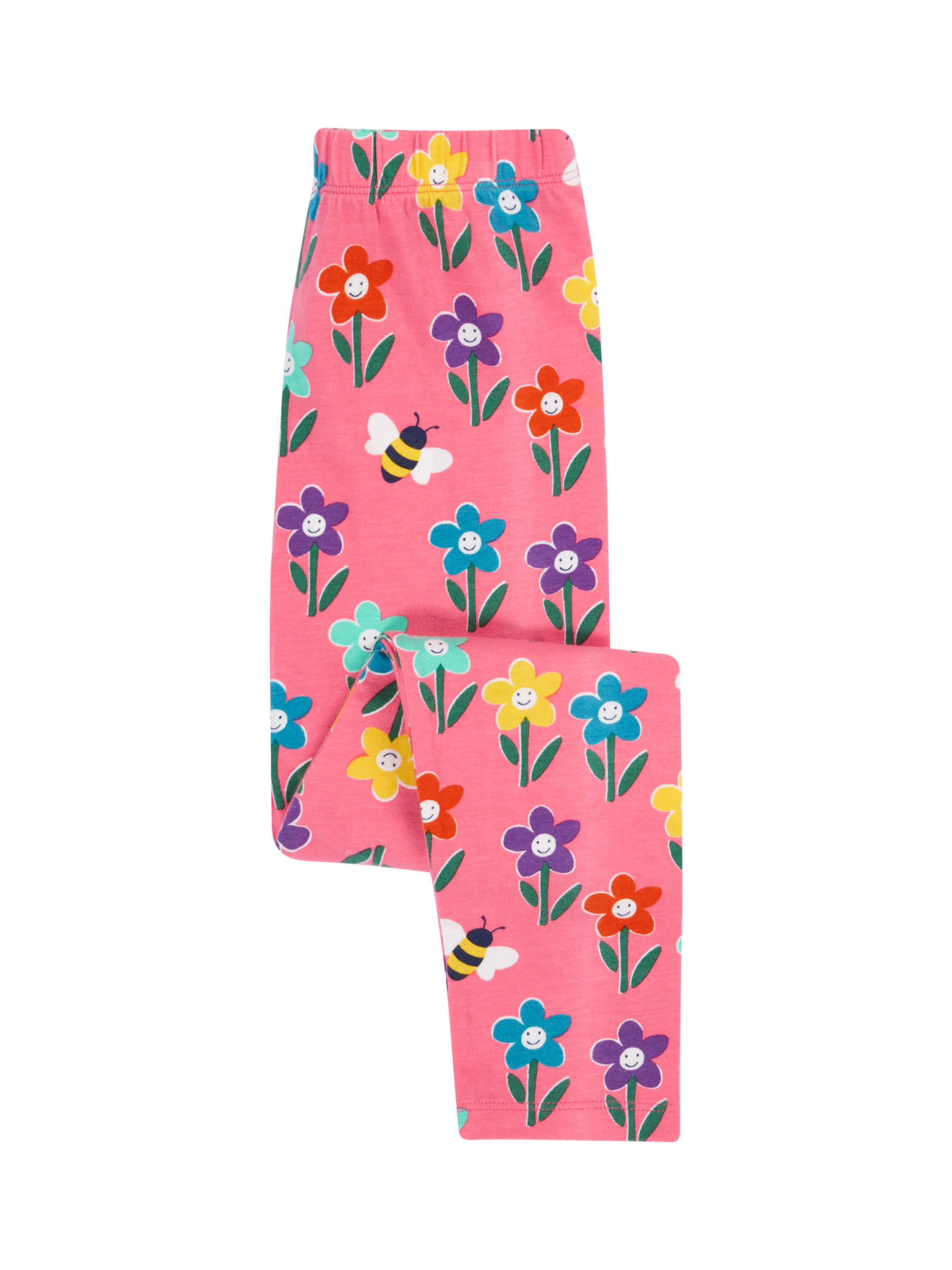 Product image 1 of 11, which shows Frugi Kids' Libby Cotton Printed Leggings, Tulip Fun Flowers, 2-3 yrs