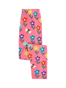 Frugi Kids' Libby Cotton Printed Leggings, Tulip Fun Flowers