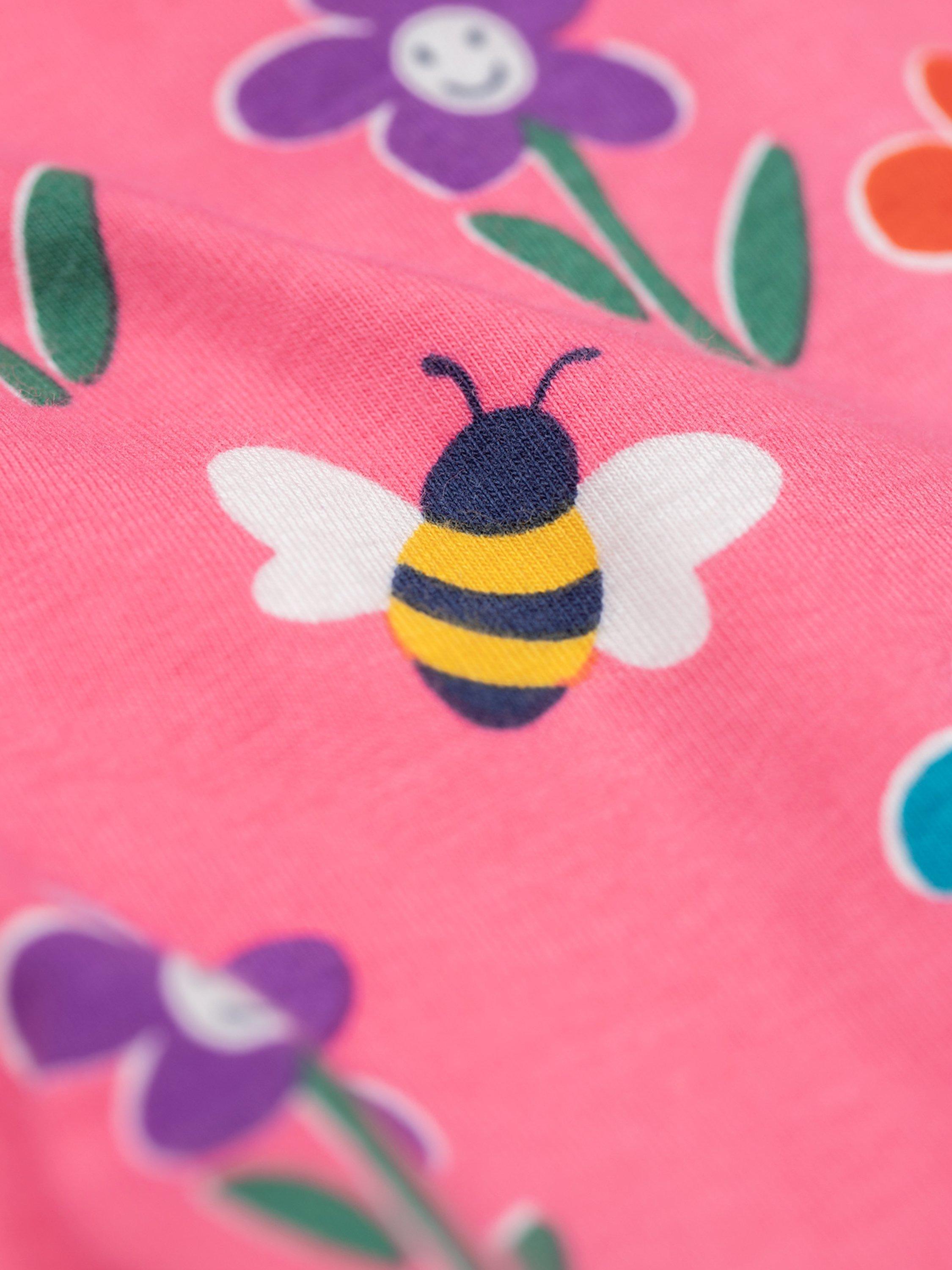 Product image 4 of 11, which shows Frugi Kids' Libby Cotton Printed Leggings, Tulip Fun Flowers, 2-3 yrs