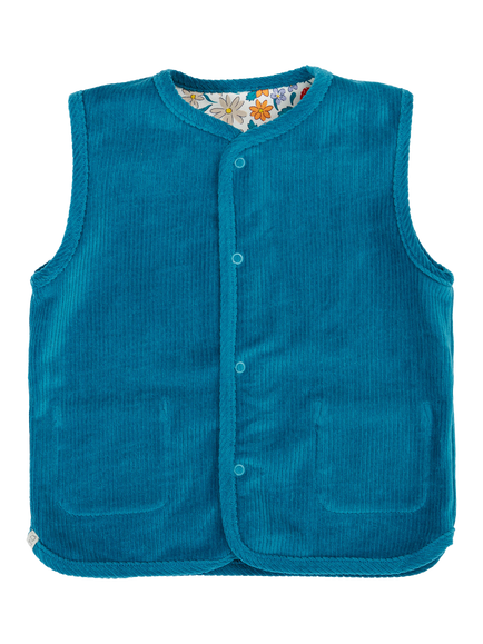 Frugi Kids' Wynn Reversible Waistcoat, Multi - view 2, Multi