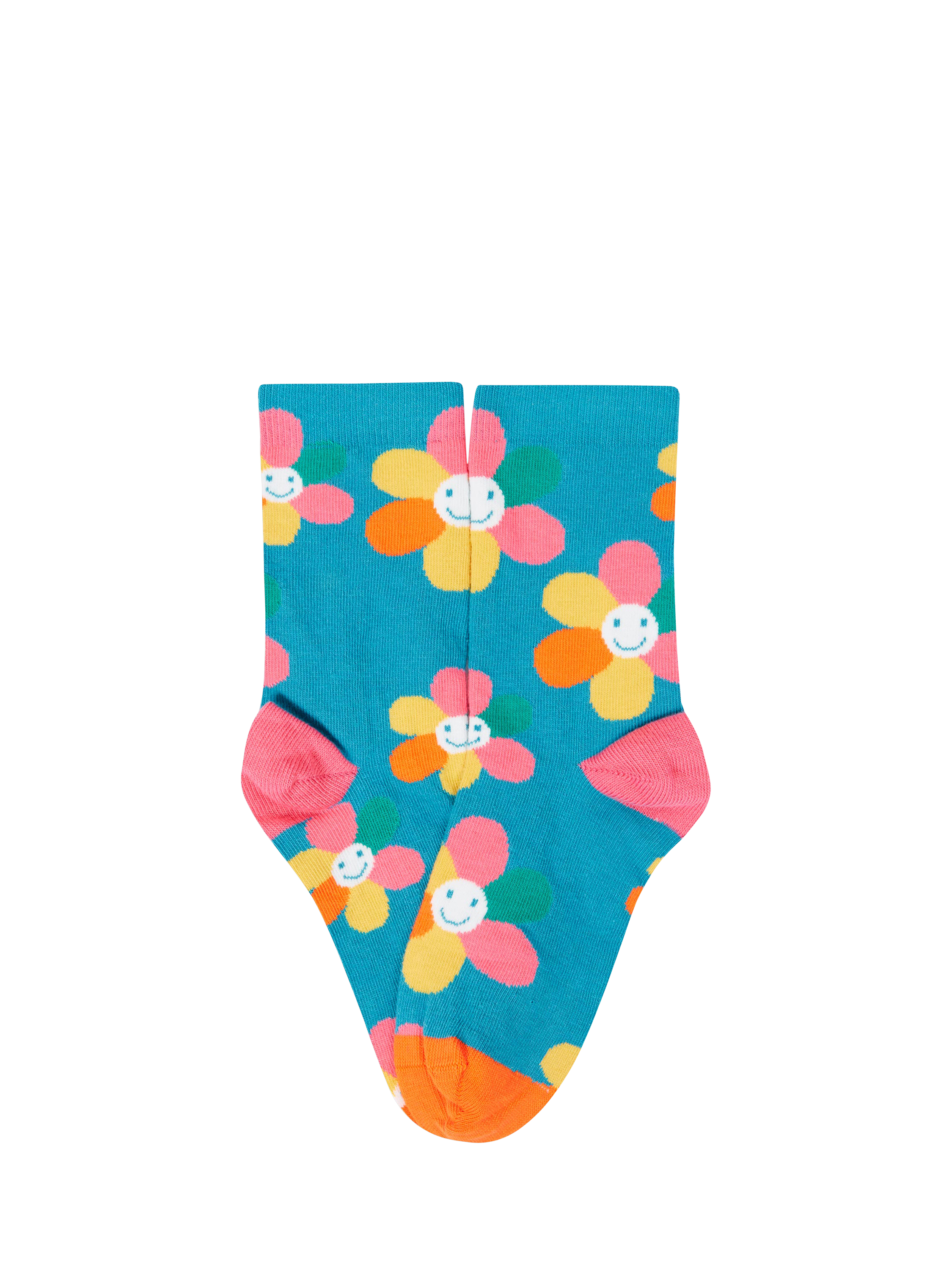 Product image 5 of 7, which shows Frugi Kids' Bright Rock My Socks, Flower Multipack, 13-2