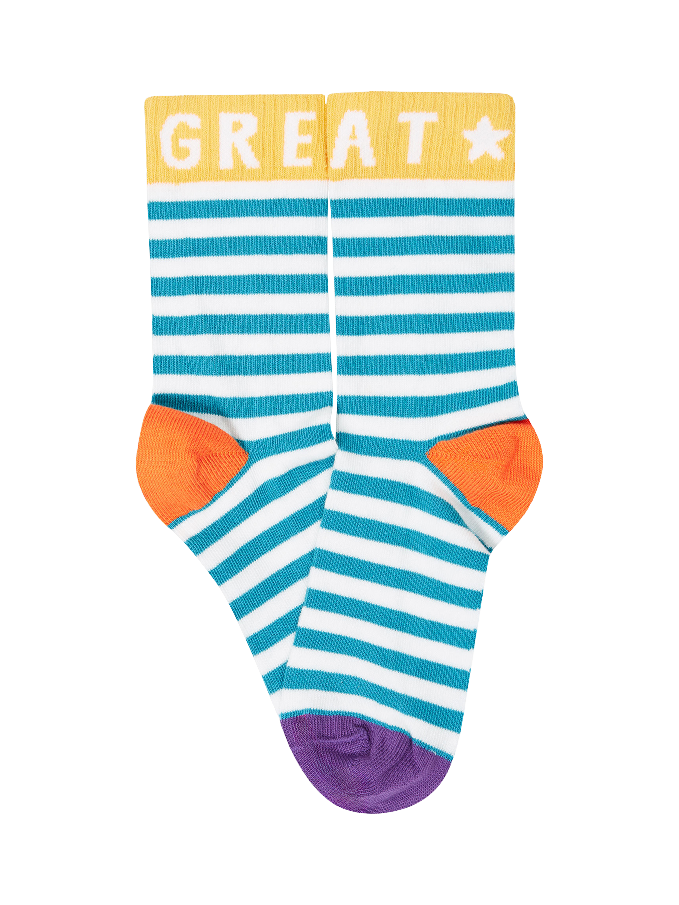 Product image 3 of 9, which shows Frugi Kids' Sunnie Printed Socks, Super Multipack, 13-2