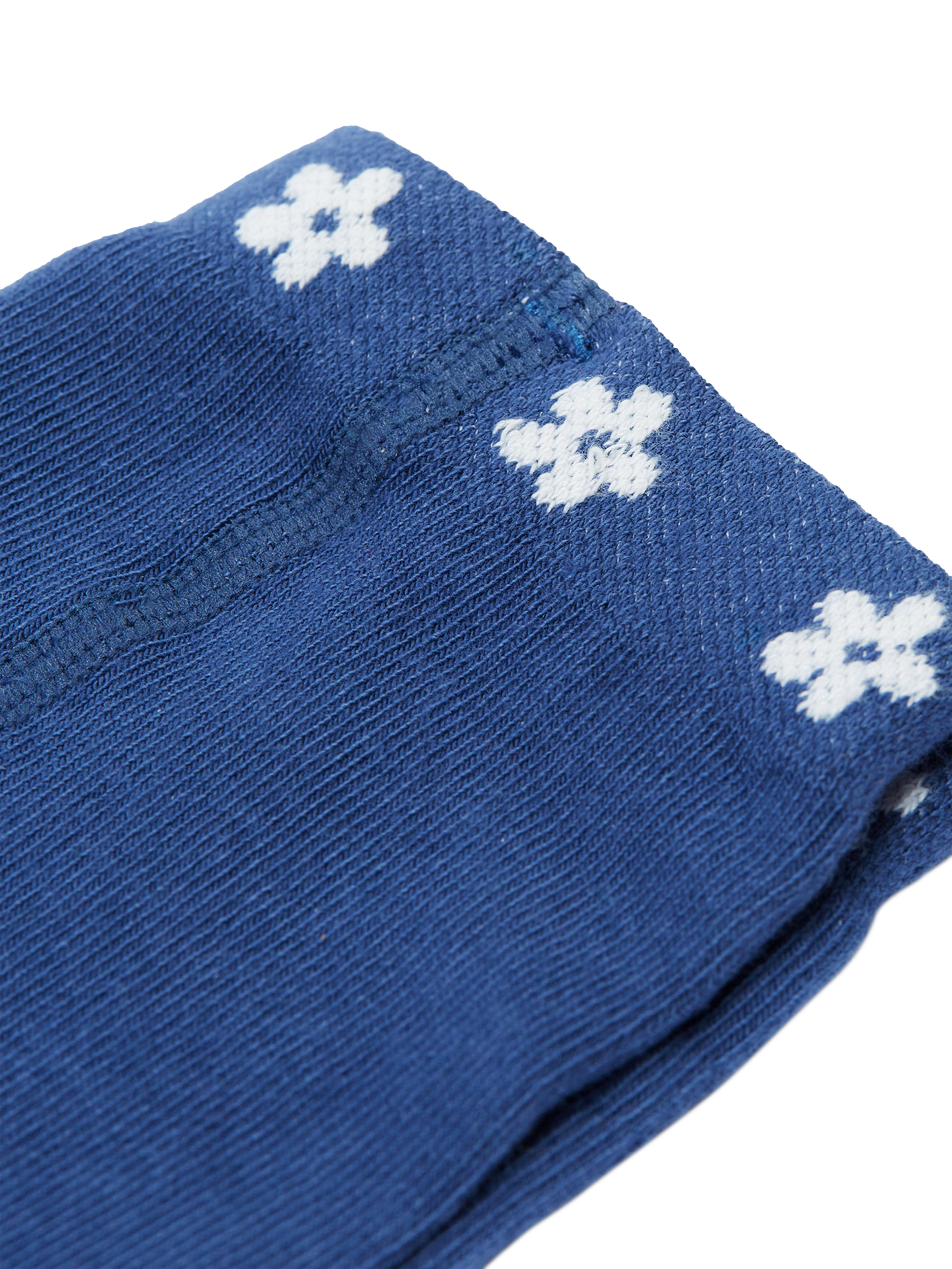 Product image 4 of 4, which shows Frugi Kids' Norah Tights, Navy/Flowers, 2-4 years