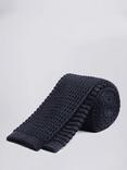 Moss Knitted Silk Tie, Blue