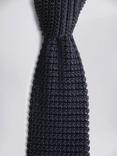Moss Knitted Silk Tie, Blue