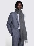 Moss Cashmere Lambswool Blend Scarf, Grey