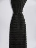 Moss Knitted Silk Tie, Black