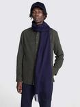 Moss Cashmere Lambswool Blend Scarf, Blue