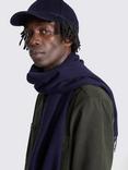 Moss Cashmere Lambswool Blend Scarf, Blue