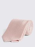 Moss Grenadine Weave Silk Tie, Pink