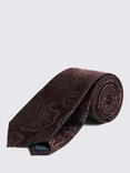 Moss Silk Paisley Tie, Red
