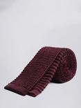 Moss Knitted Silk Tie, Red