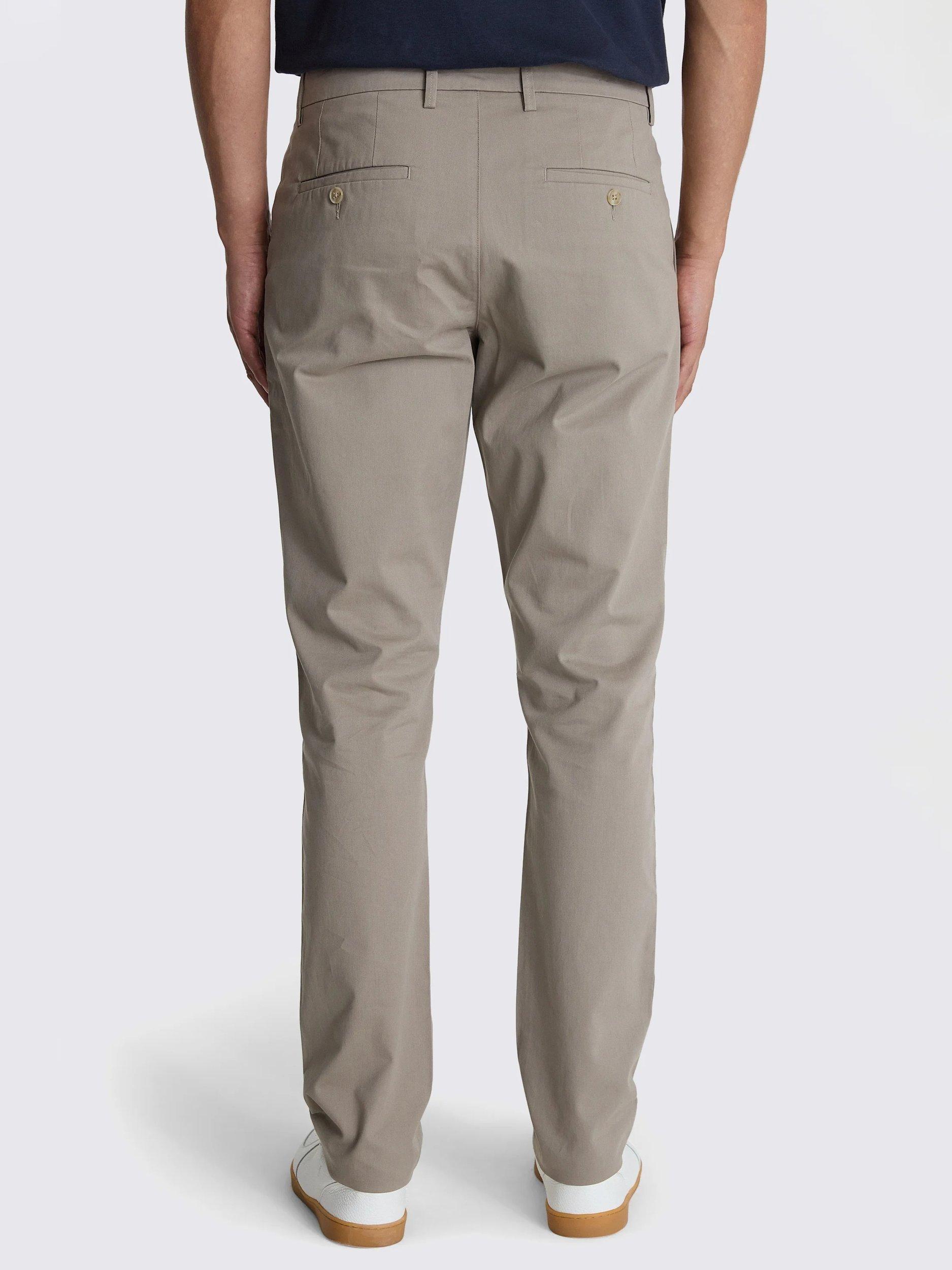 Product image 2 of 4, which shows Moss Tailored Stretch Chinos, Dark Taupe, 30R