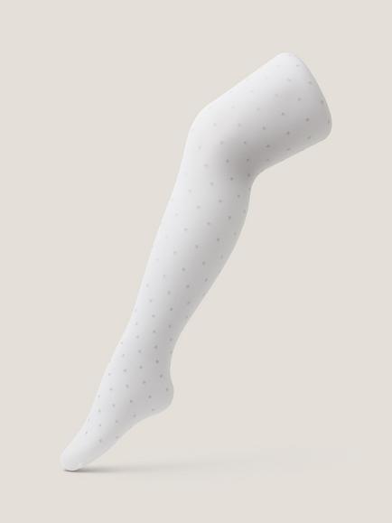 Monsoon Kids' Glitter Spot Tights, Silver, Silver