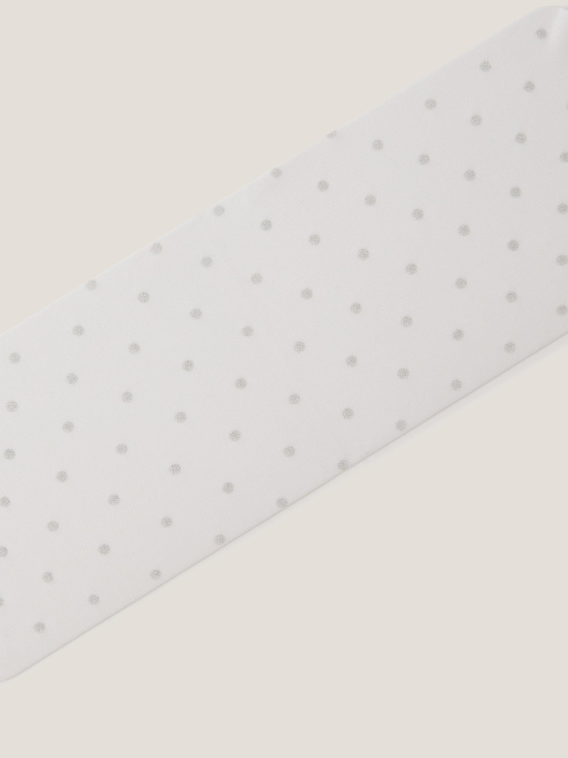 Product image 2 of 3, which shows Monsoon Kids' Glitter Spot Tights, Silver, 3-4 years