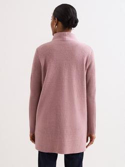 Phase Eight Byanca Longline Zip Coat, Pale Pink - view 2, Pale Pink