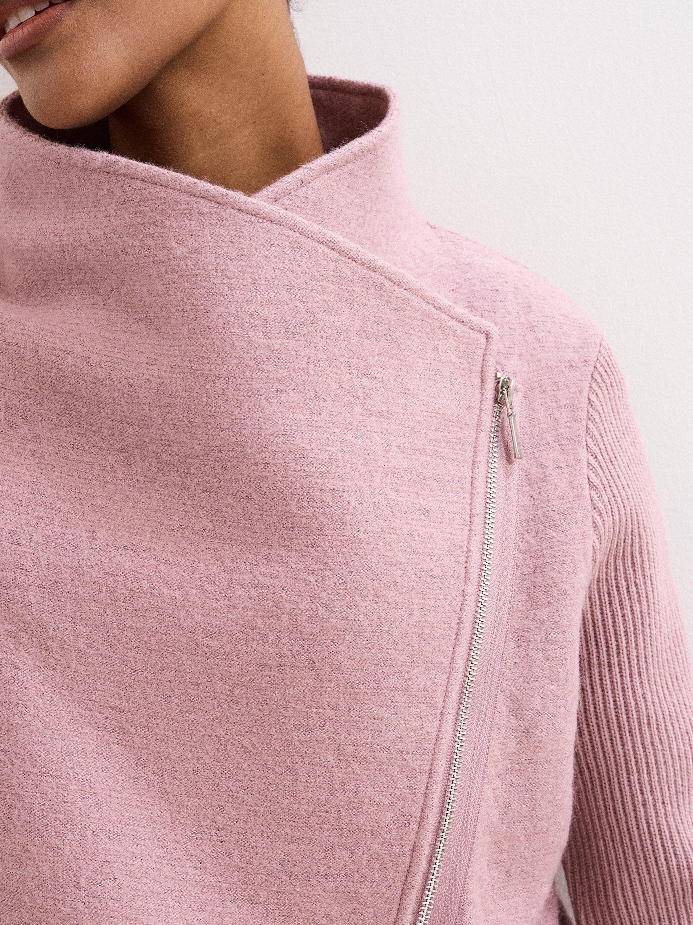 Product image 8 of 10, which shows Phase Eight Byanca Longline Zip Coat, Pale Pink, 12