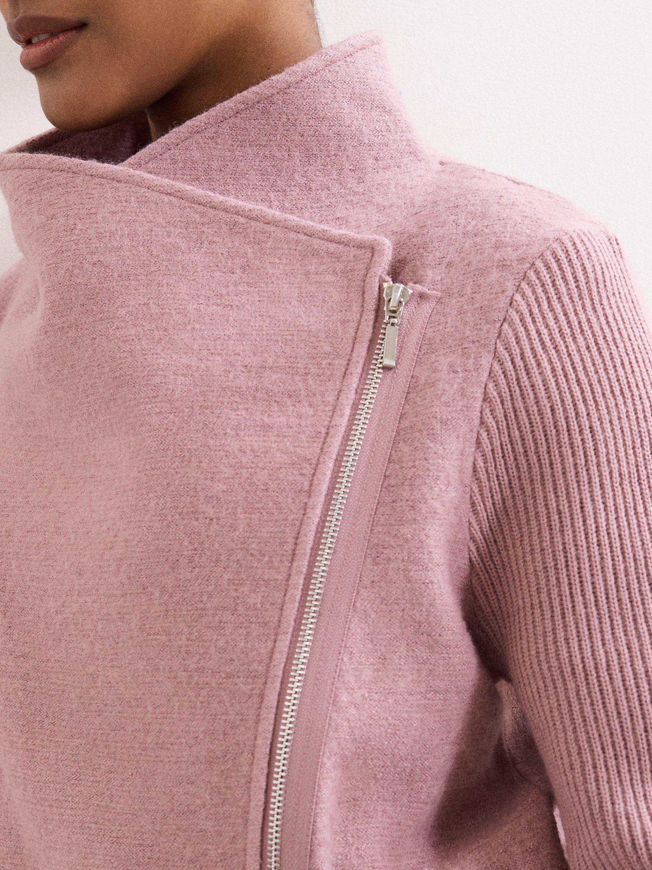 Product image 9 of 10, which shows Phase Eight Byanca Longline Zip Coat, Pale Pink, 12