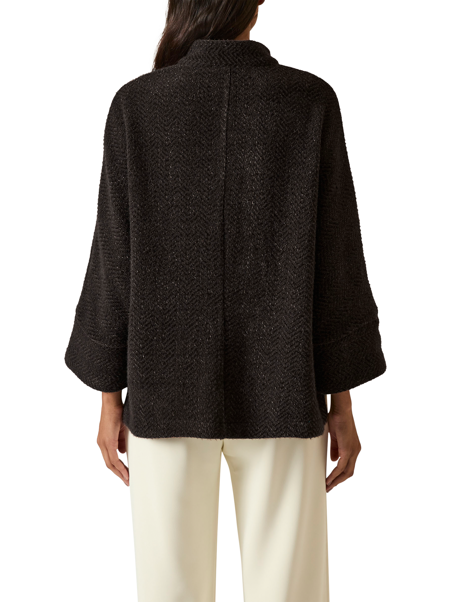 Product image 2 of 5, which shows James Lakeland Textured Batwing Jacket, Black, 8