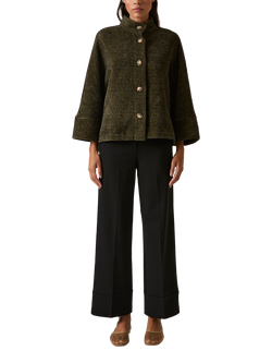 James Lakeland Textured Batwing Jacket, Dark Green