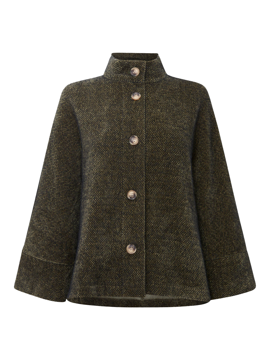 Product image 6 of 6, which shows James Lakeland Textured Batwing Jacket, Dark Green, 8
