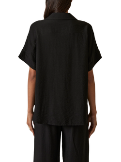 James Lakeland Crinkle Short Sleeve Shirt - view 2, Black