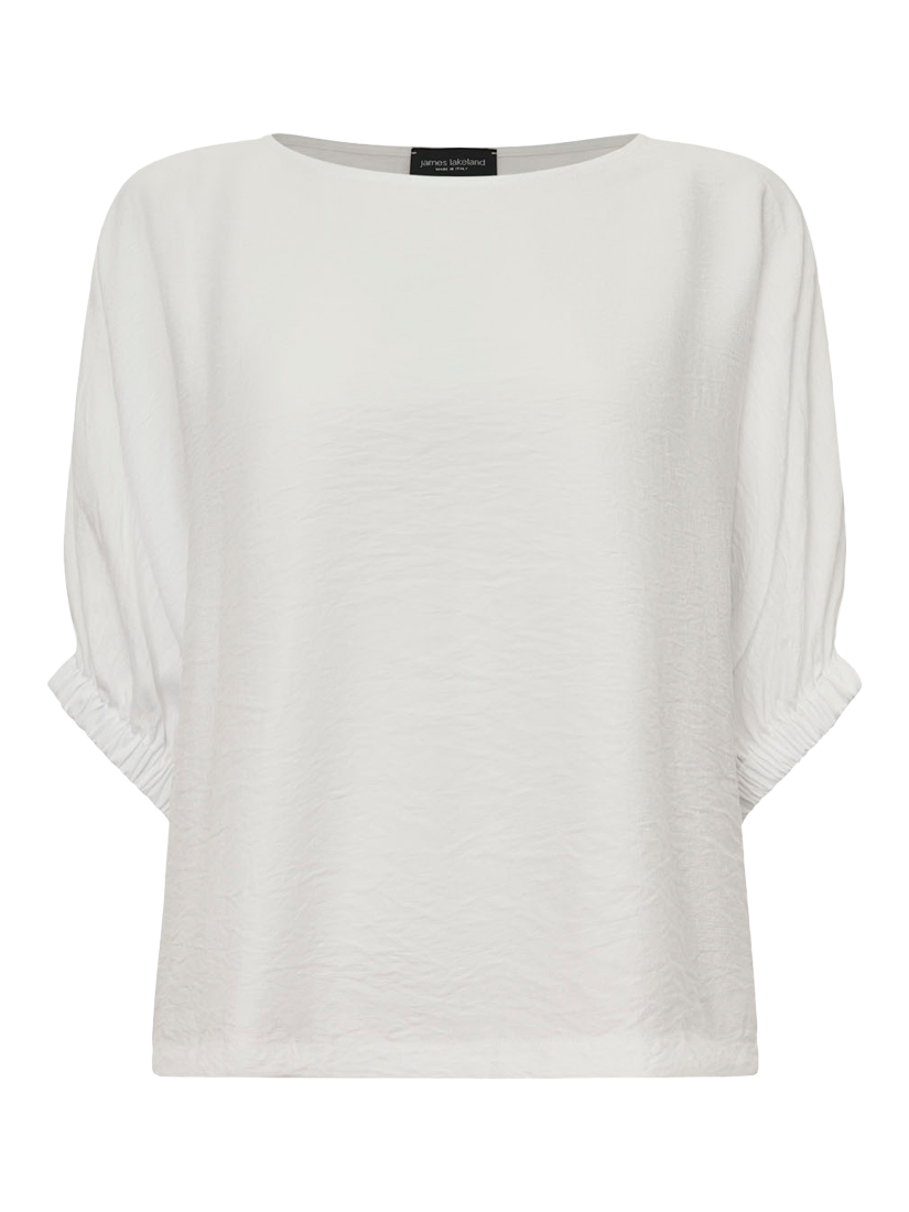 Product image 6 of 6, which shows James Lakeland Round Neck Batwing Top, White, 8