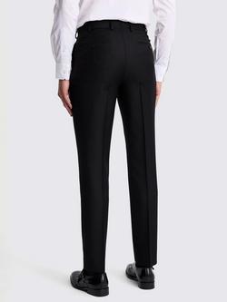 Moss x Barberis Tailored Fit Classic Twill Wool Suit Trousers - view 2, Black