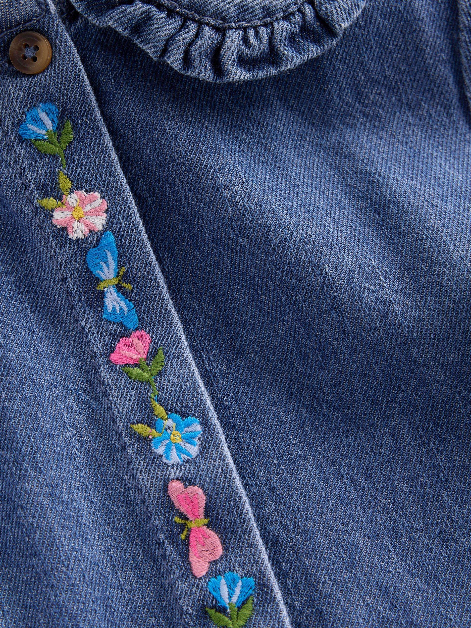 sachin and babi light blue dress Mini Boden Kids' Floral Appliqu Long Sleeve Cotton Sweatshirt Dress in Sapphire Blue Flower at Nordstrom, Size 7-8y