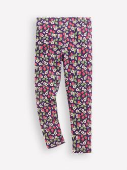 Mini Boden Kids' Cotton Printed Leggings, Purple Vintage Berry, Purple Vintage Berry