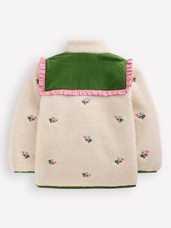 Mini Boden Kids' Pretty Borg Mix Jacket, Ivory/Multi - view 2, Ivory/Multi