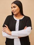 Live Unlimited Curve Ribbed Longline Cardigan, Black