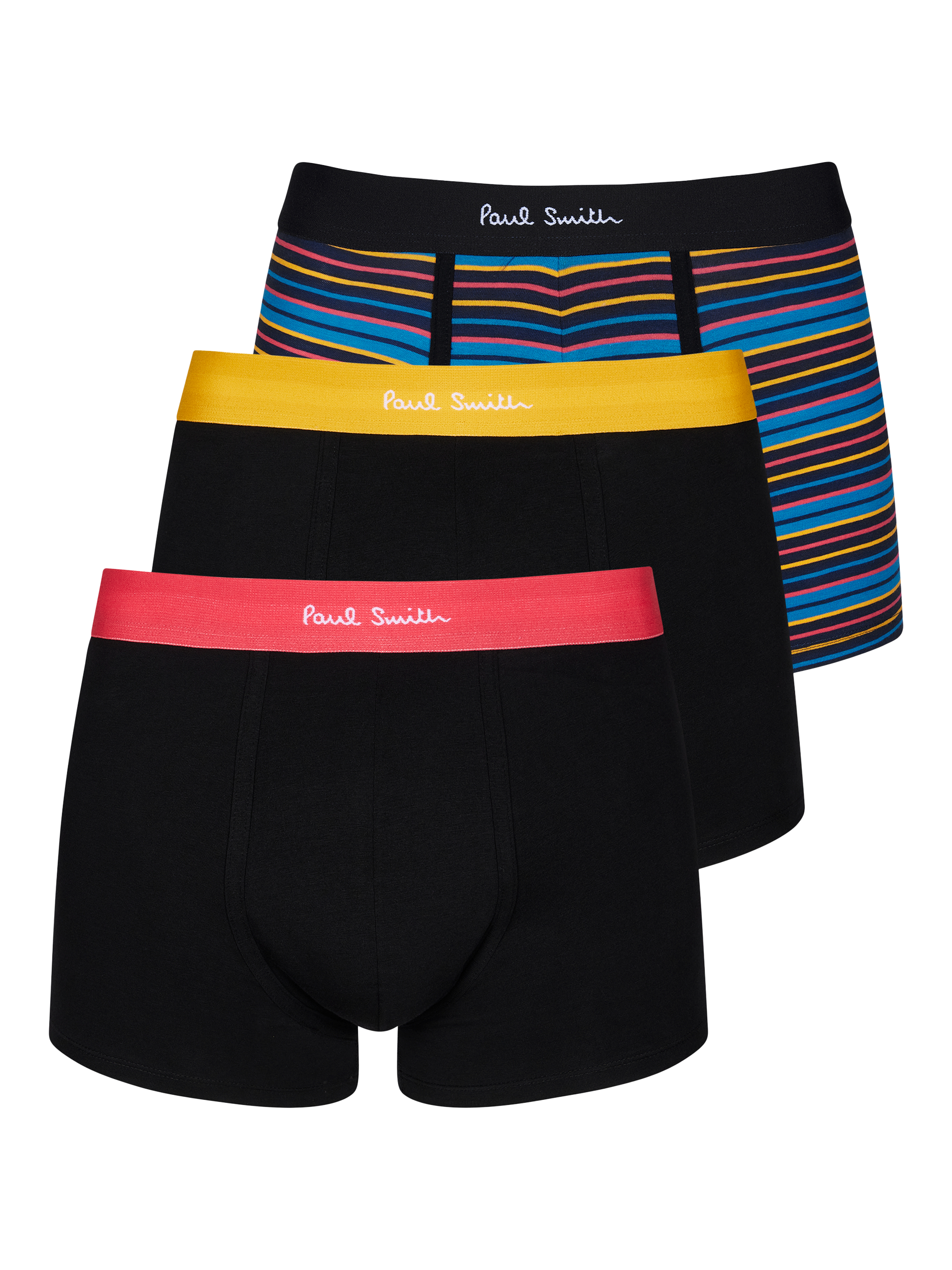 Product image 1 of 7, which shows Paul Smith Mixed Cotton Blend Trunks, Pack of 3, Multi, S