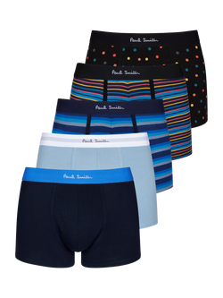 Paul Smith Mixed Cotton Blend Trunks, Pack of 5, Multi, Multi
