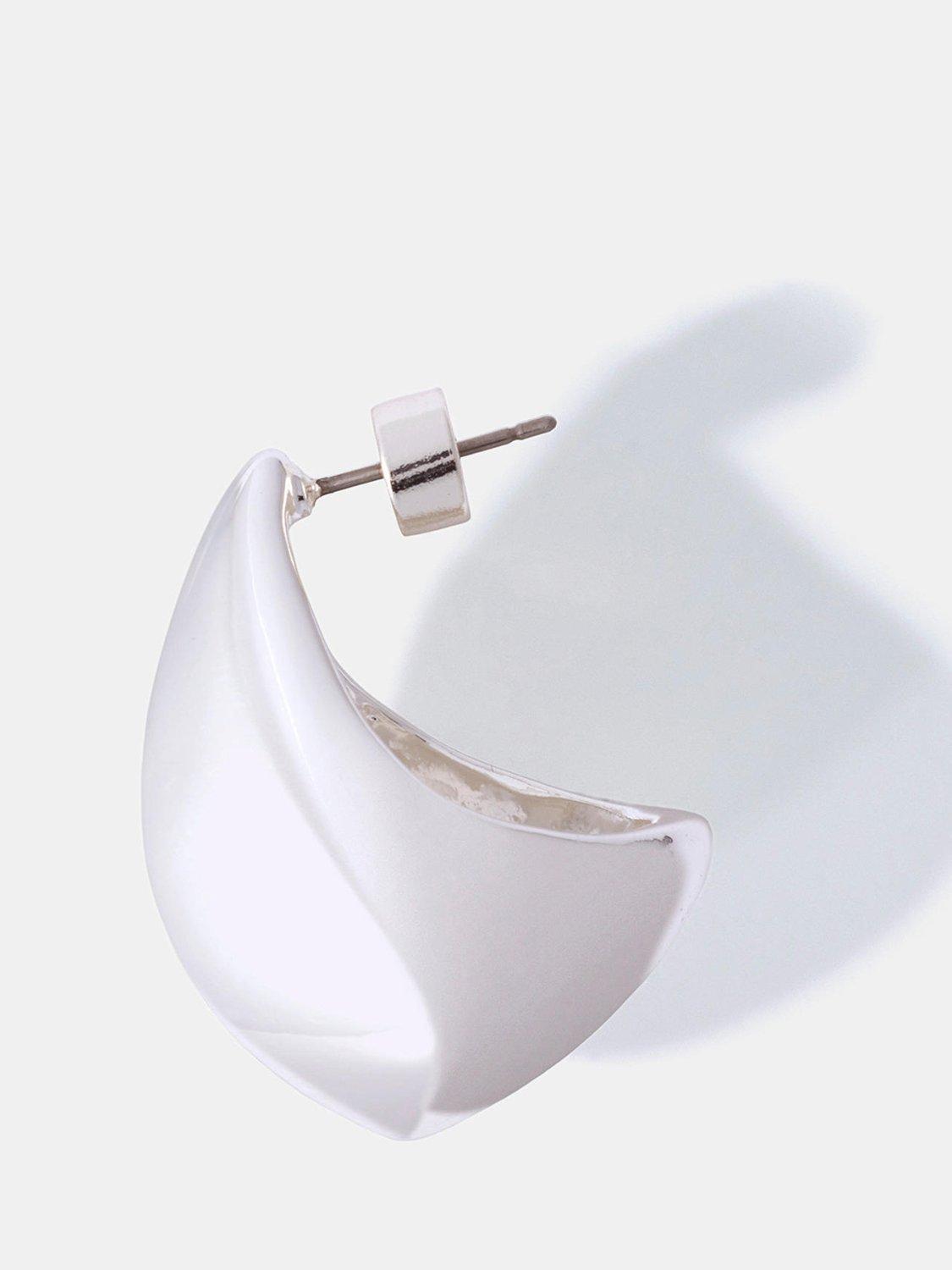 Product image 3 of 3, which shows Mint Velvet Statement Teardrop Earrings, Silver