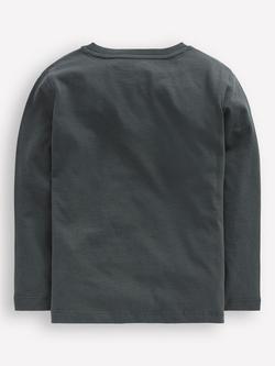 Mini Boden Kids' Cotton Long Sleeve Glow T-Shirt, Smoke Astronomy - view 2, Smoke Astronomy