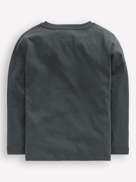 Mini Boden Kids' Cotton Long Sleeve Glow T-Shirt, Smoke Astronomy - view 2, Smoke Astronomy