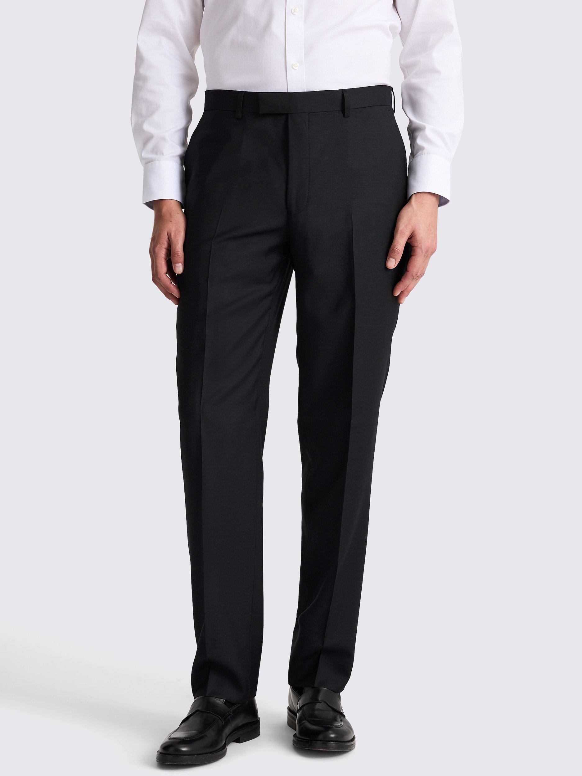 Product image 1 of 3, which shows Moss Tailored Fit Wool Suit Trousers, Black, 30S