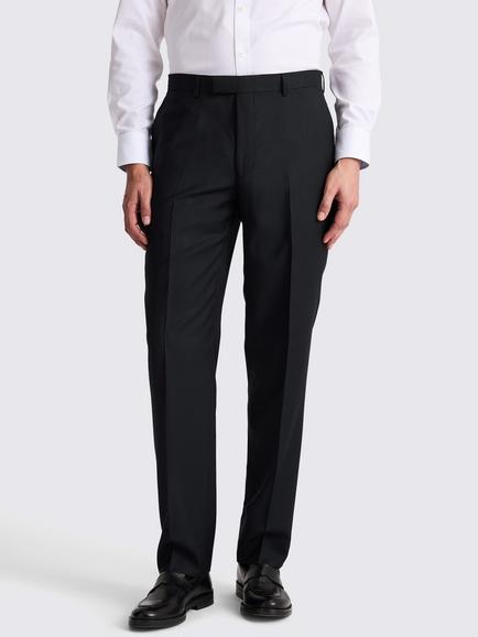 Moss Tailored Fit Wool Suit Trousers, Black