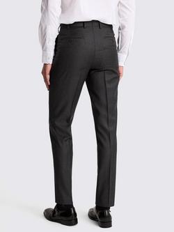 Moss x Barberis Tailored Fit Classic Twill Wool Suit Trousers - view 2, Charcoal
